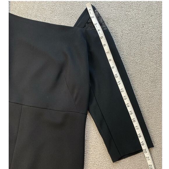 Marina Rinaldi Dress Classic Sophisticated Cocktail Black Lace US Medium (12) - Picture 10 of 12